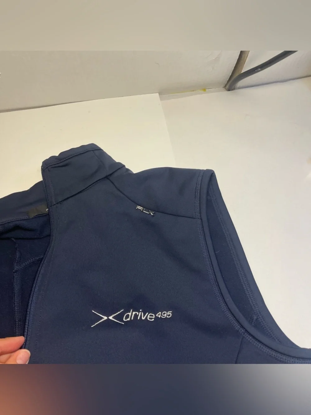 RLX Ralph Lauren Vest Mens Medium Navy Blue Full Zip Casual 